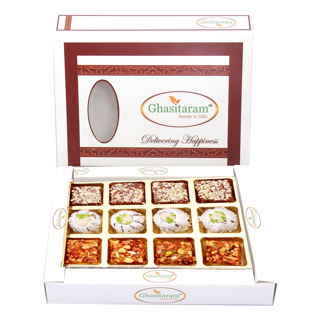 Mothers Day Sweets-Assorted Dryfruit Sweets in White Box