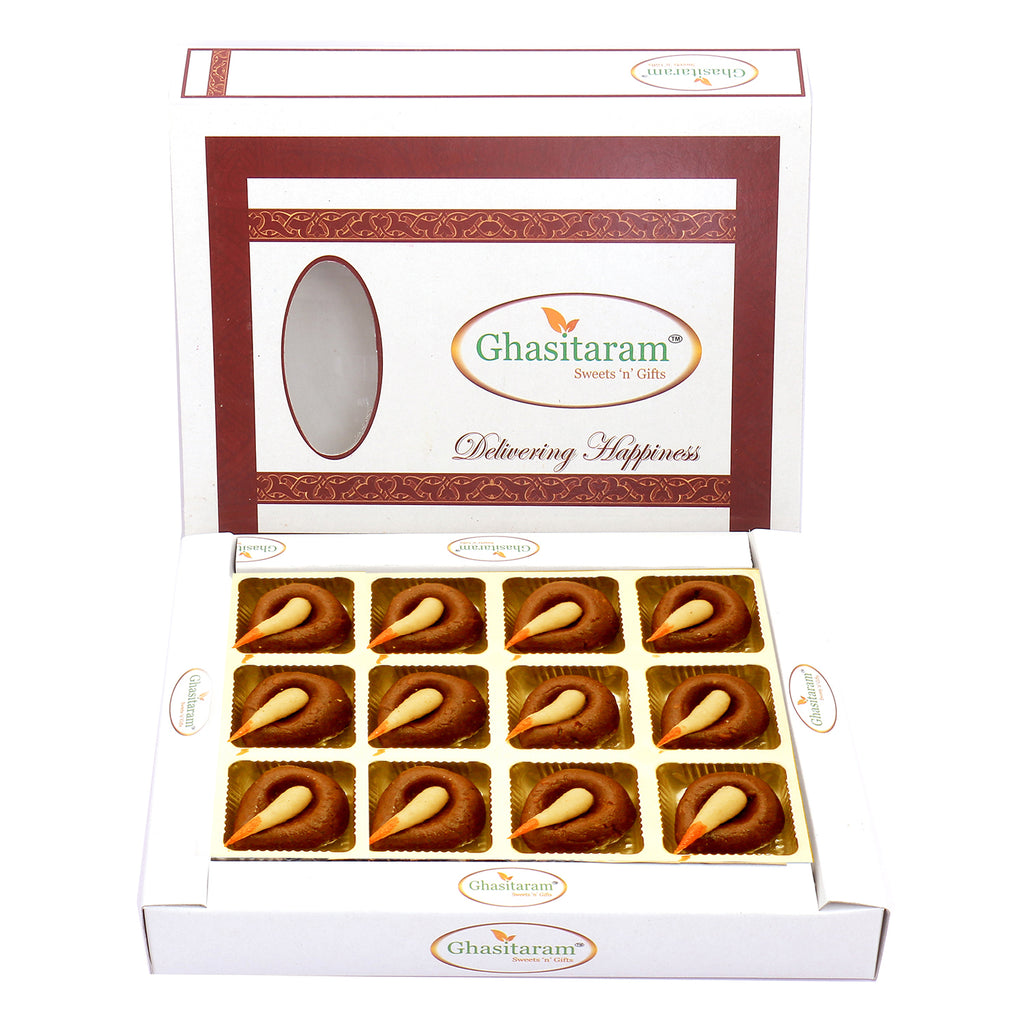 Mothers Day Sweets-Ghasitaram's Mathura Diyas in White Box 