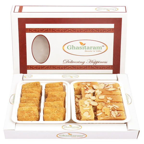 Mothers Day Sweets-Mysore Pak and Methi Mathri Hamper