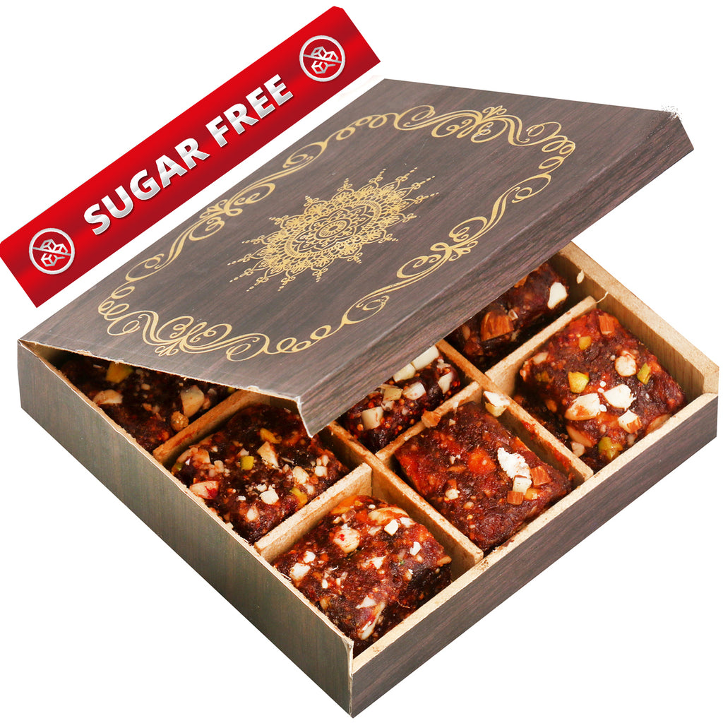 Mother's Day Gift-Wooden 9 pcs Sugarfree Dates and Figs Bites  Box