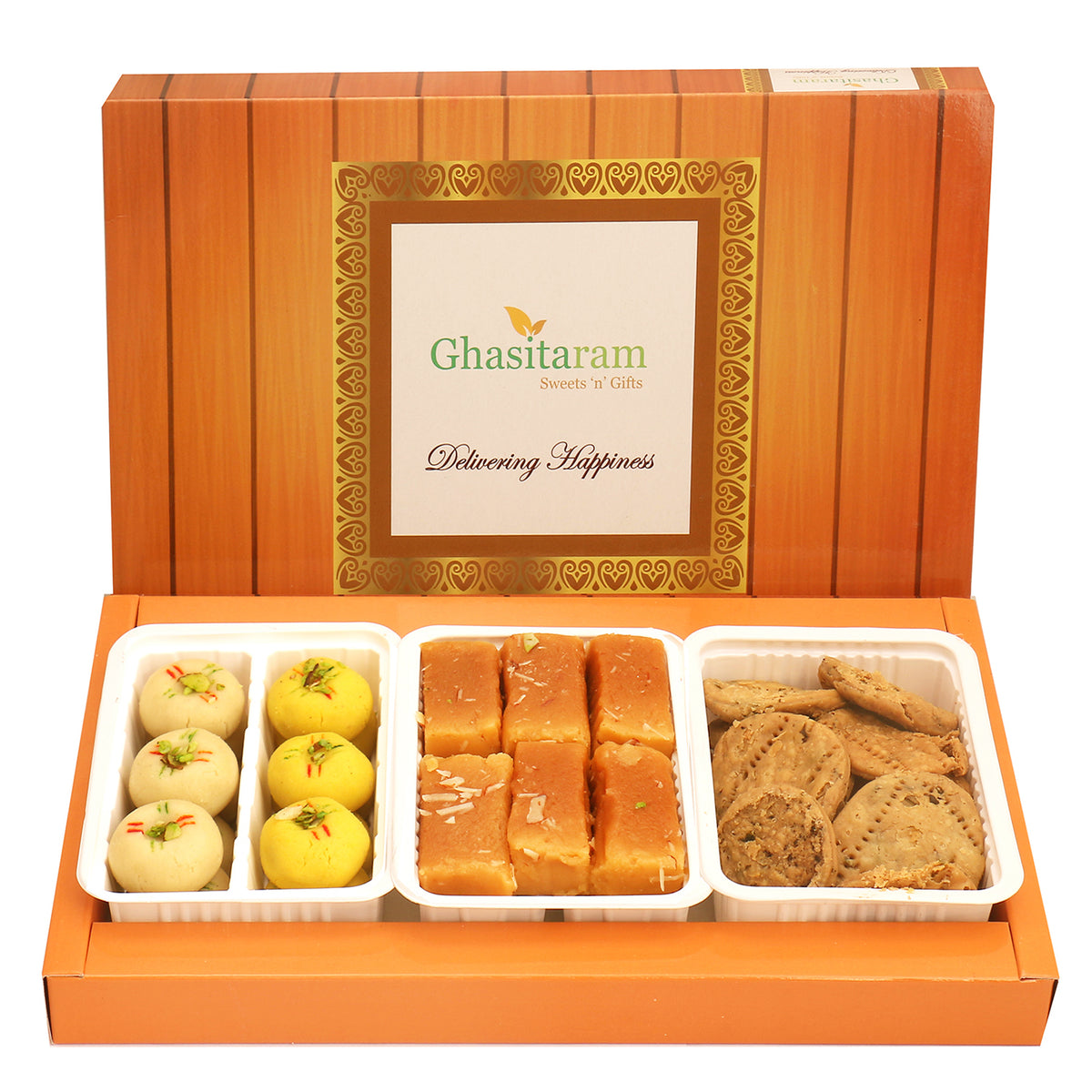 Mothers Day Sweets-Assorted Box of Mawa Peda; Mysore Pak and Methi Mathi