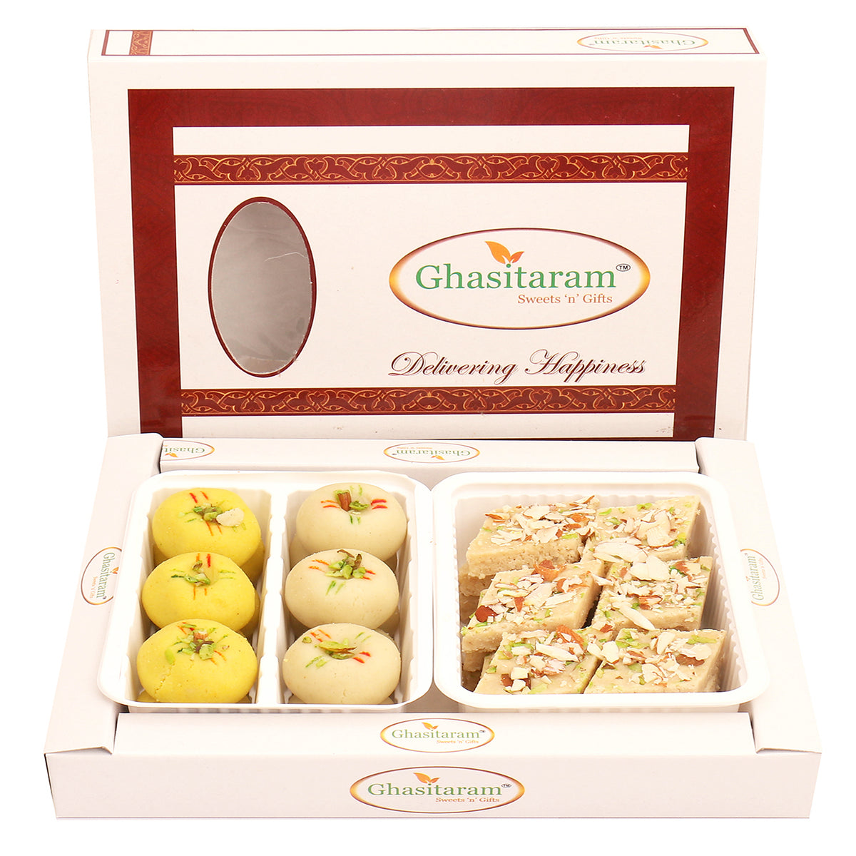 Mothers Day Sweets-Box of Sugarfree Kaju Katli and Sugarfree Mawa Peda