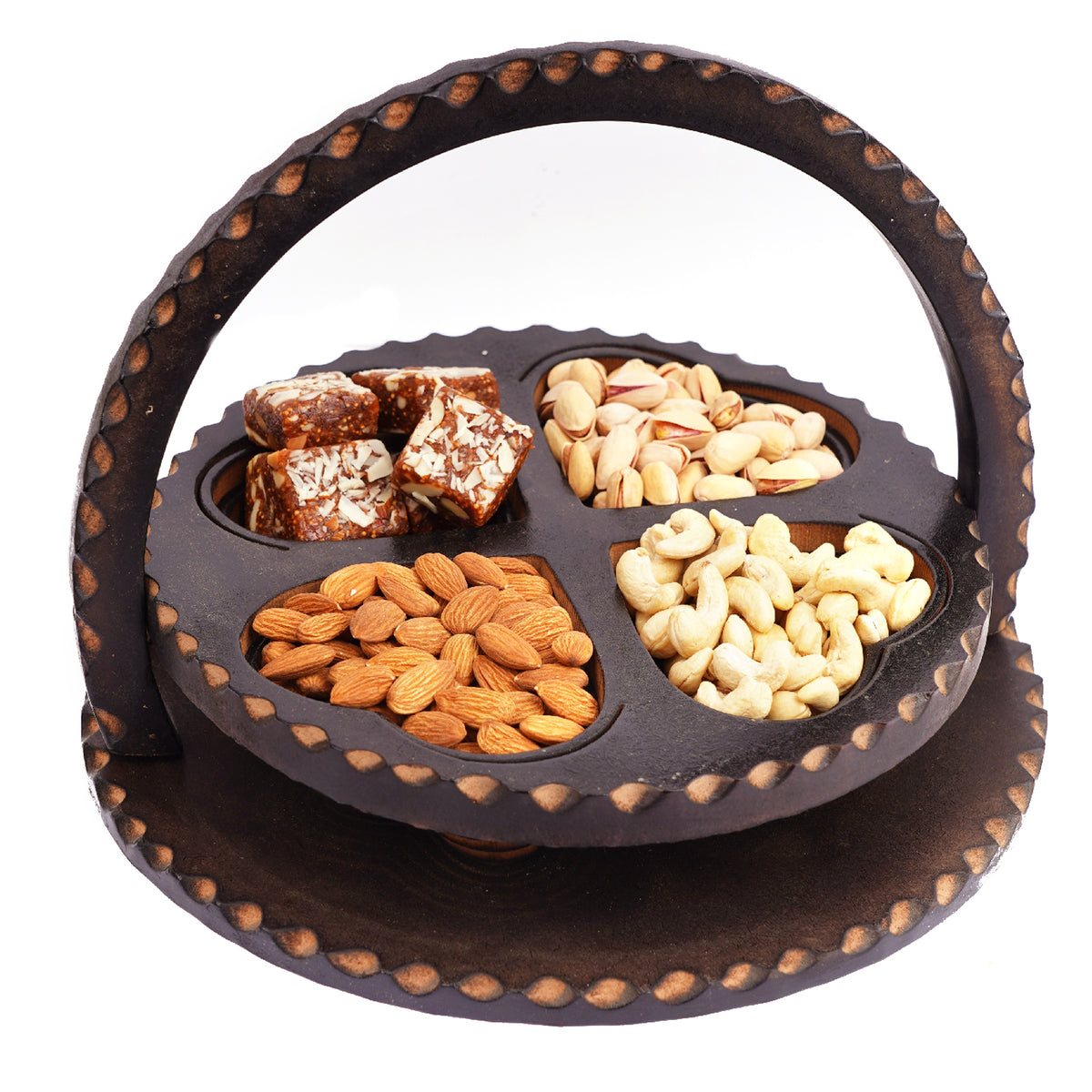Mothers Day Gifts-Foldable Basket of cashews, Almonds, Pistachios, Sugarfree Bites