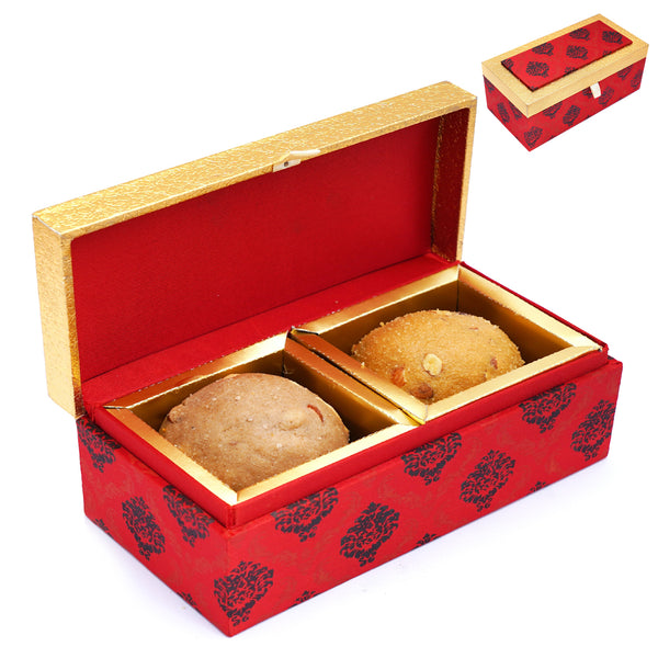 Mothers Day Sweets-2 Laddoo Box of Panjeeri Laddoo and Besan laddoo