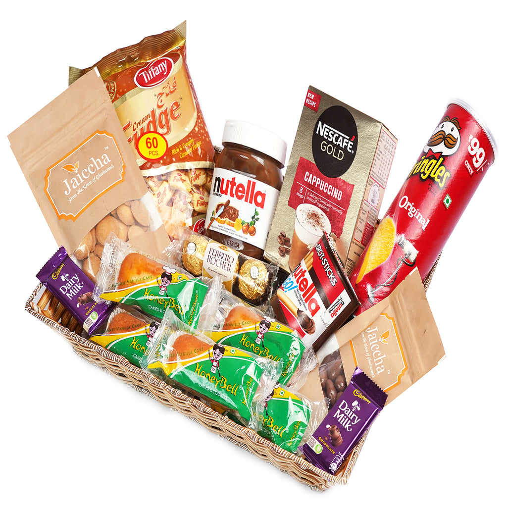 Mothers Day Gifts-Big Rectangle Basket Hamper of 21 Goodies