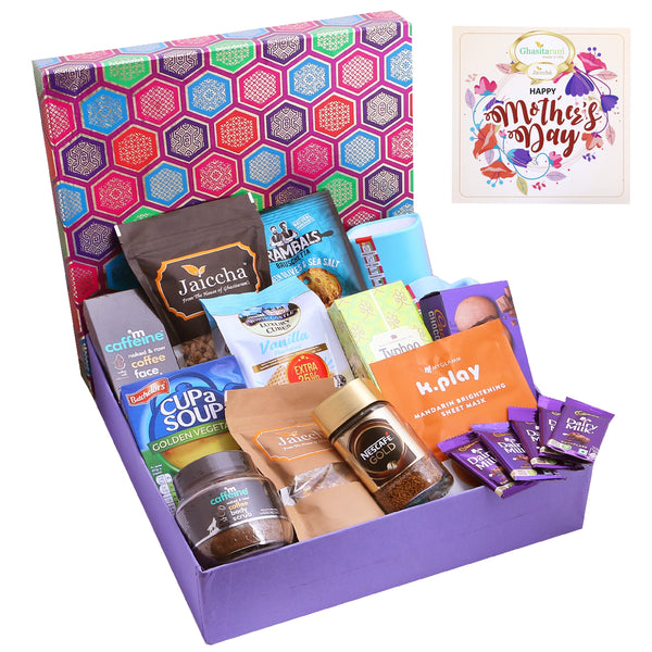 Mothers day Gourmet Hamper Box Big with Mugs