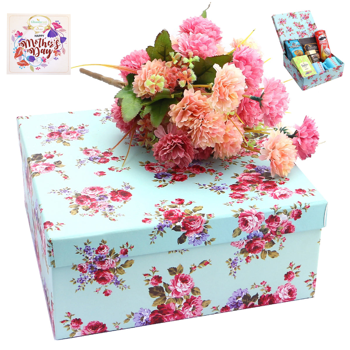 Medium Hamper Box with Flowers