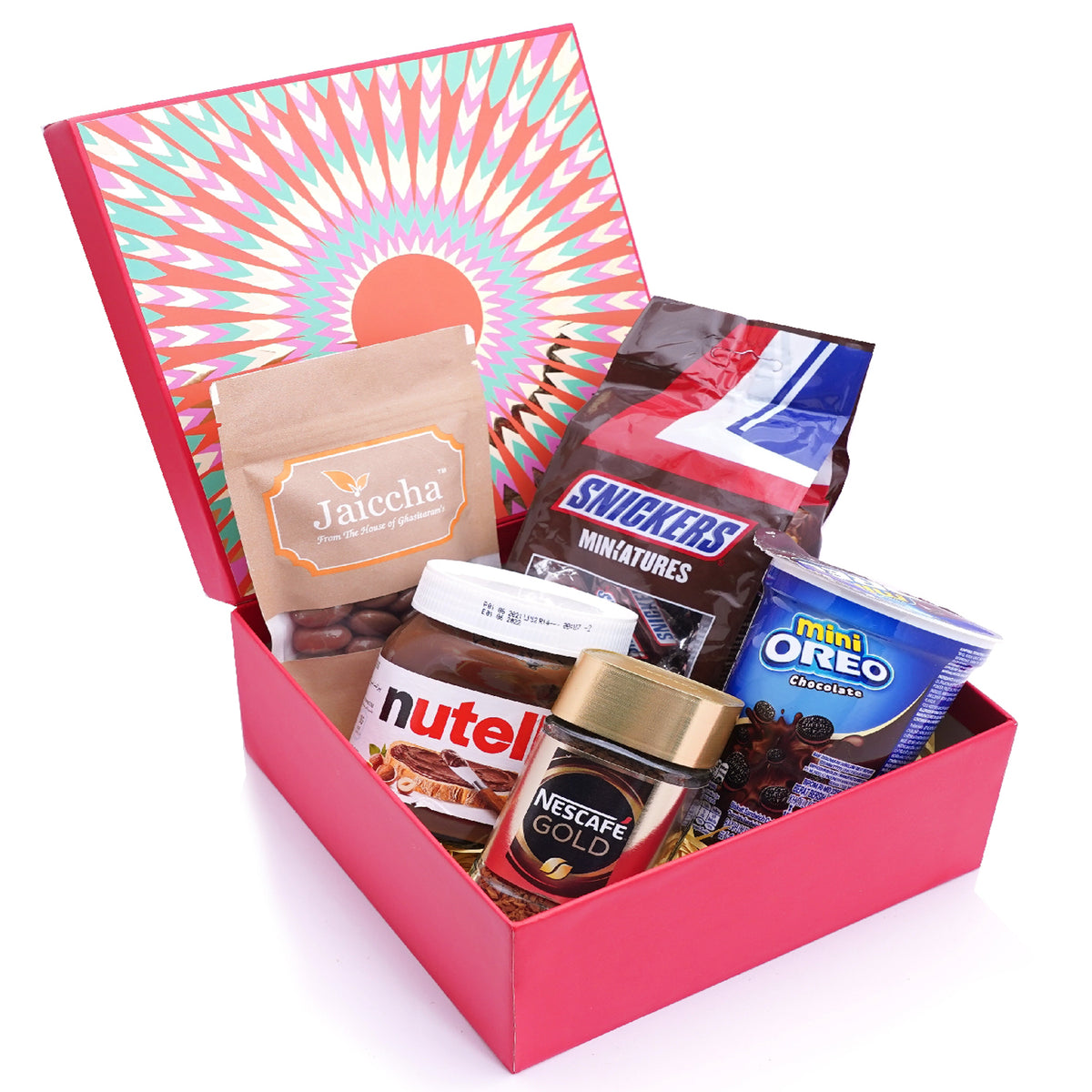Mothers Day Gifts-Red hamper box of 5 Goodies