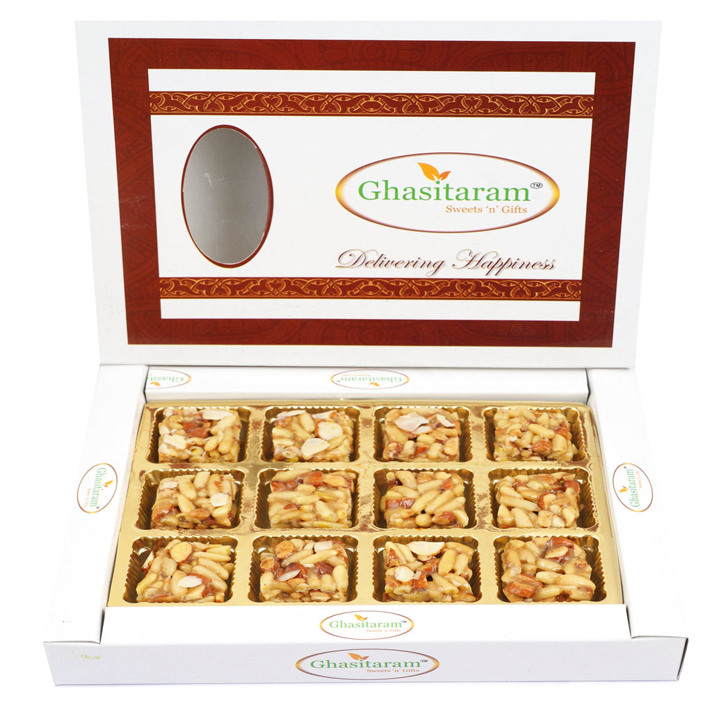 Mothers Day Sweets-Pine Nut Barfi 12 pcs