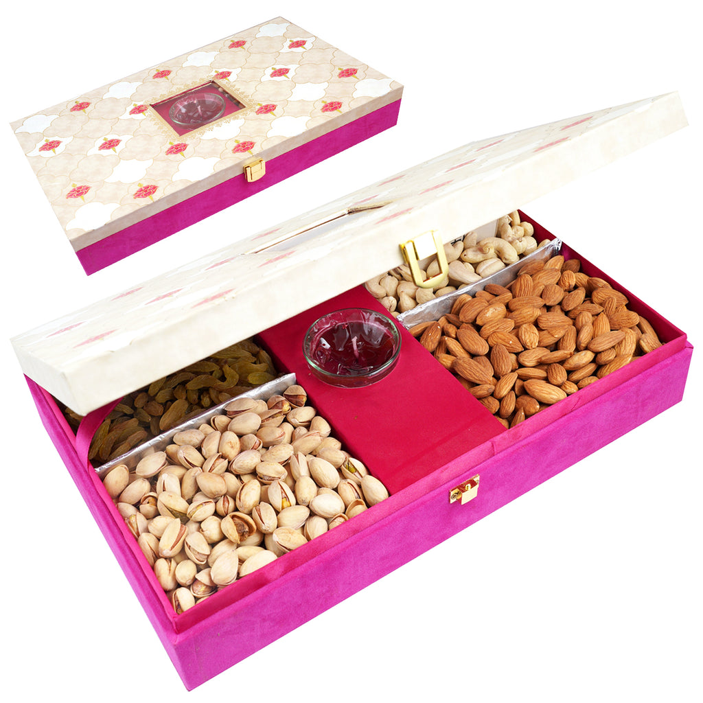 Mothers Day Gifts-Rangoli box of 4 Dryfruits