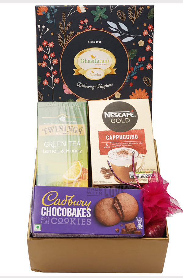 Mothers Day-Tea Coffee Cookies Hamper Box