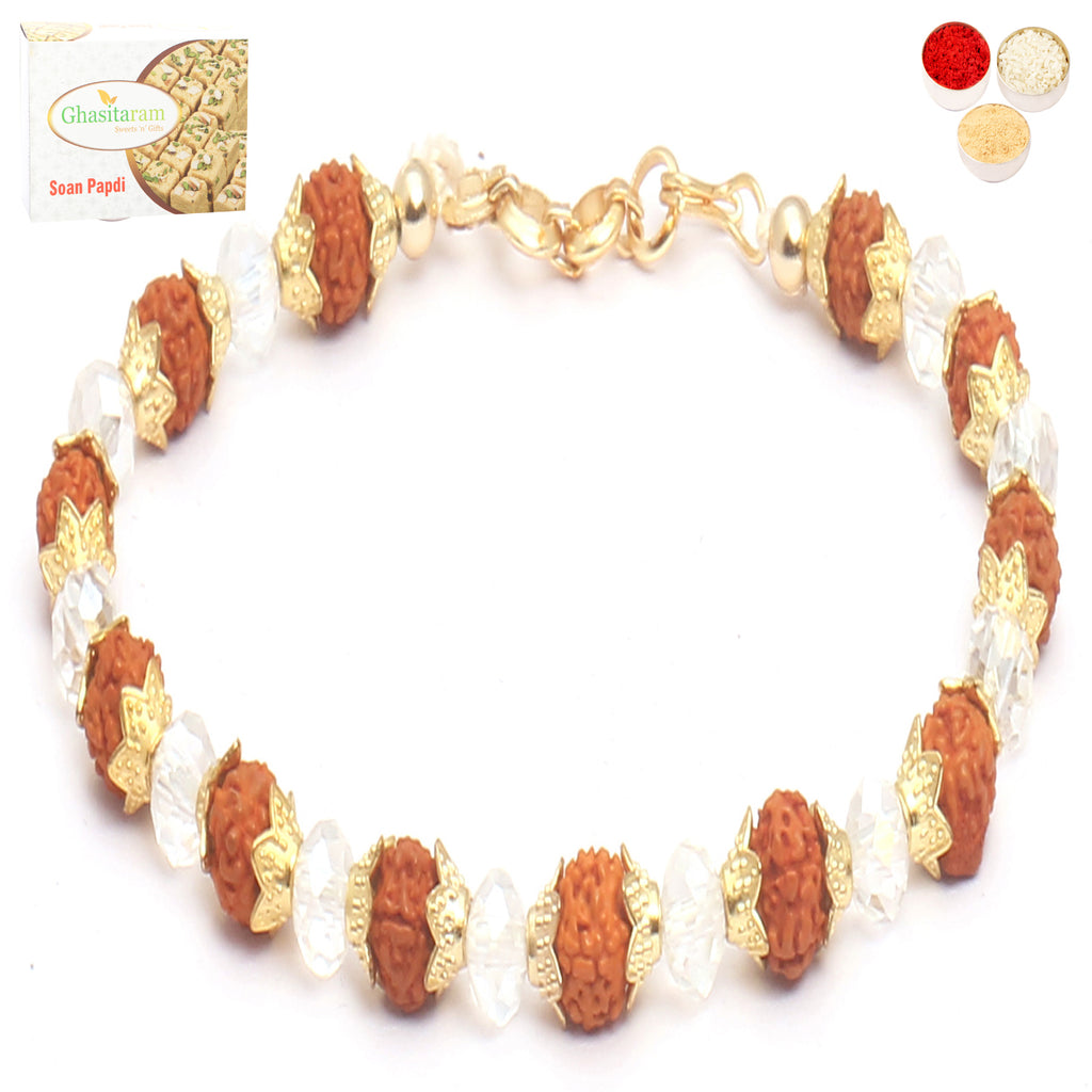Pack of 3 Designer Rakhi Bracelet for Brother on Raksha bandhan with Fancy  Stone & Beads Traditional Rakhi Thread: Buy Online at Best Price in UAE -  Amazon.ae