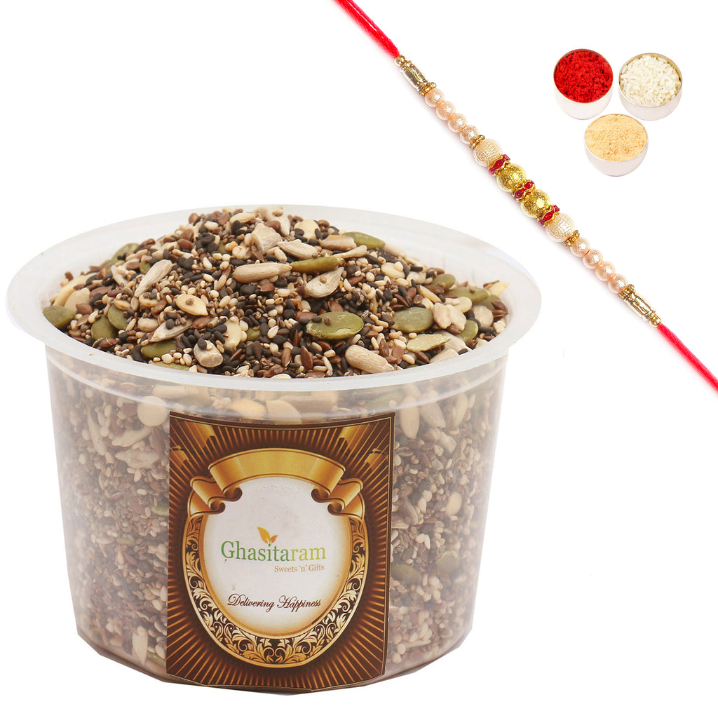 Seeds Mix- Ghasitaram's Special 7 in One Healthy Seeds Mixture 200 gms with Pearl Rakhi