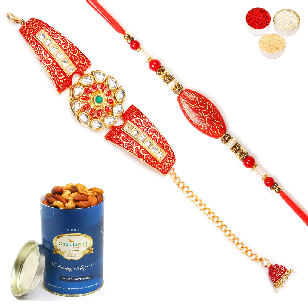 Buy Rudraksha and Red Sandal Bracelet at Very Low Price