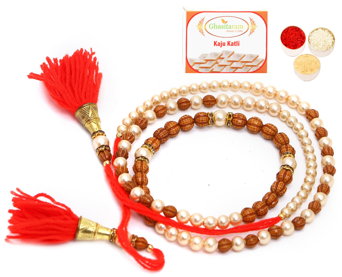 Rakhi for Brother Rakhis Online - 612 Premium Rakhi Bracelet with 400 gms of Kaju katli 