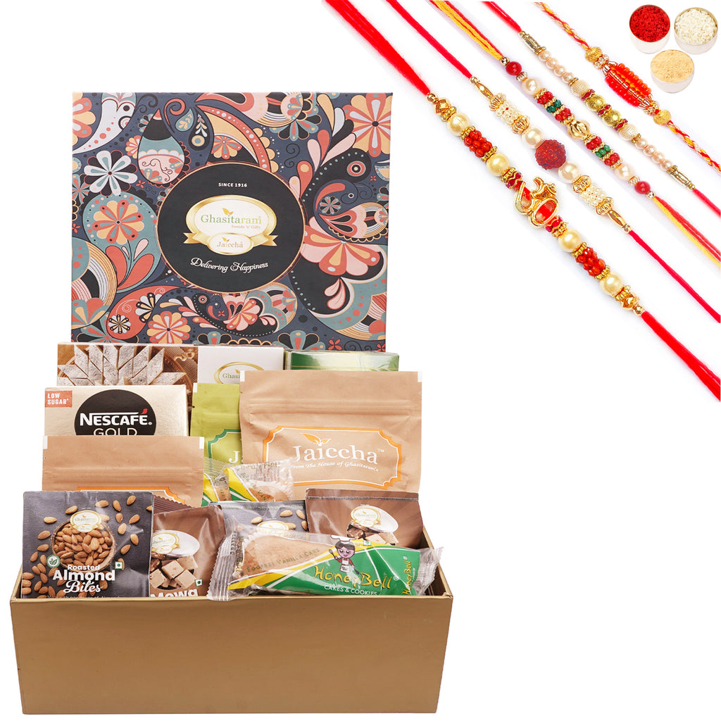 Golden Wooden Rakhi Gift Hampers at Rs 1200/piece in 24 Parganas | ID:  2851551746462