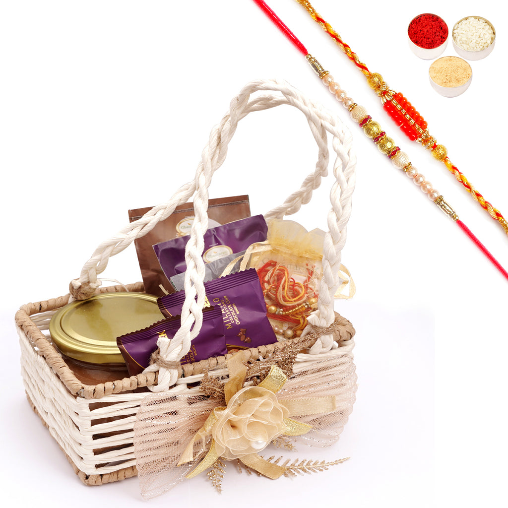 Handwoven Gift Basket | Water Hyacinth Hamper for Special Occasions |  Pastiche by AK