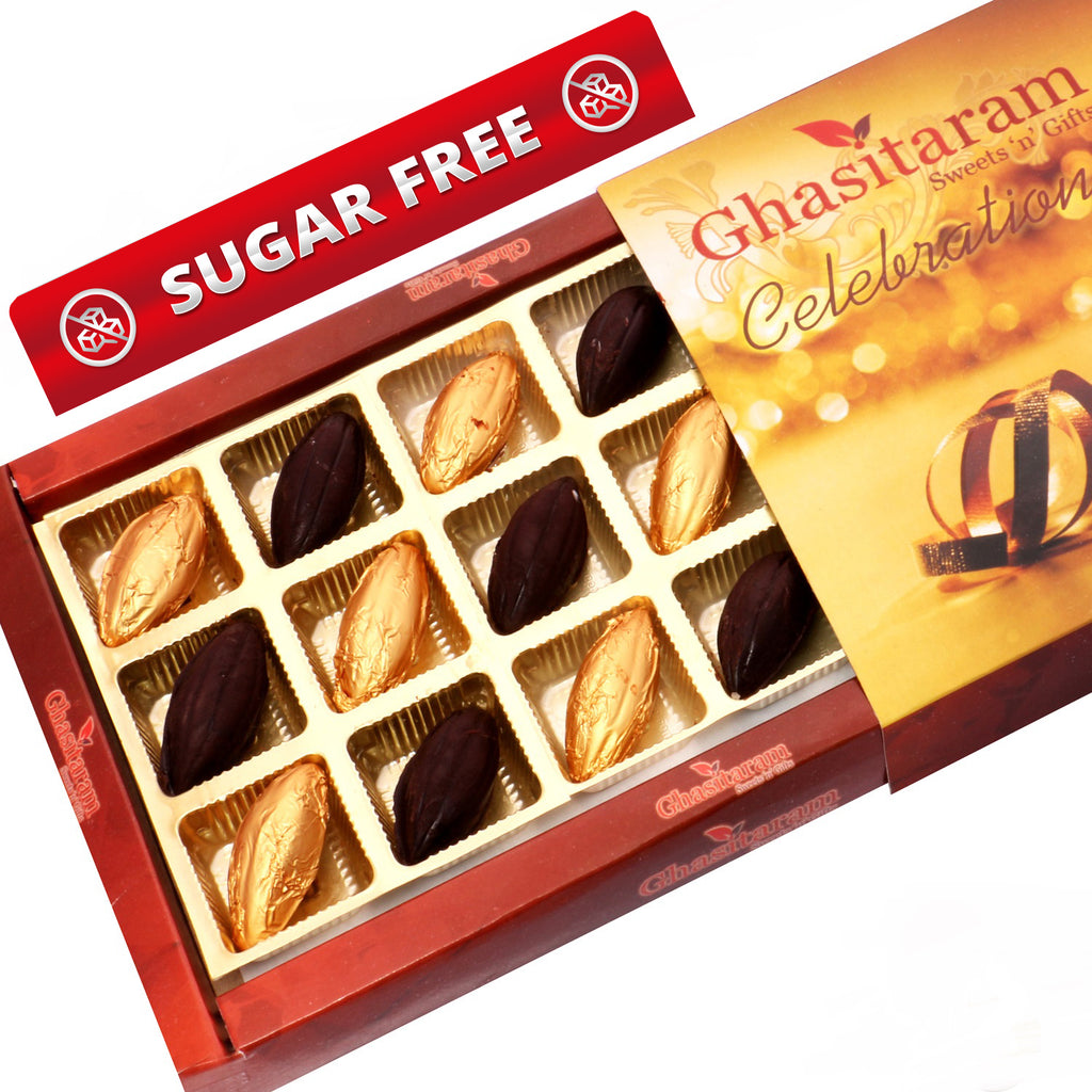 Whole Roasted Almond Sugarfree Chocolates Box (18 pcs)
