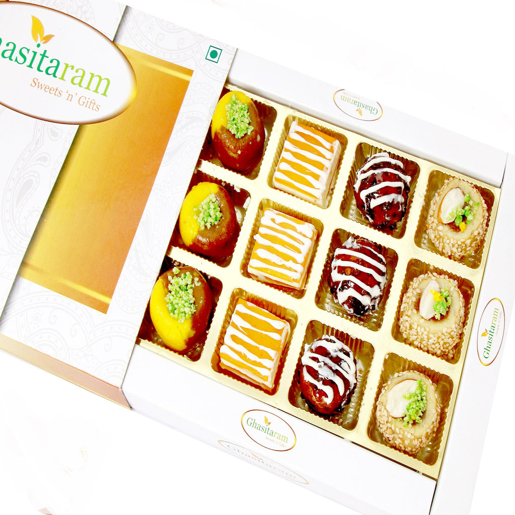 Ghasitaram Gifts Sweets - Assorted Exotic Mix Sweets 12 pcs 
