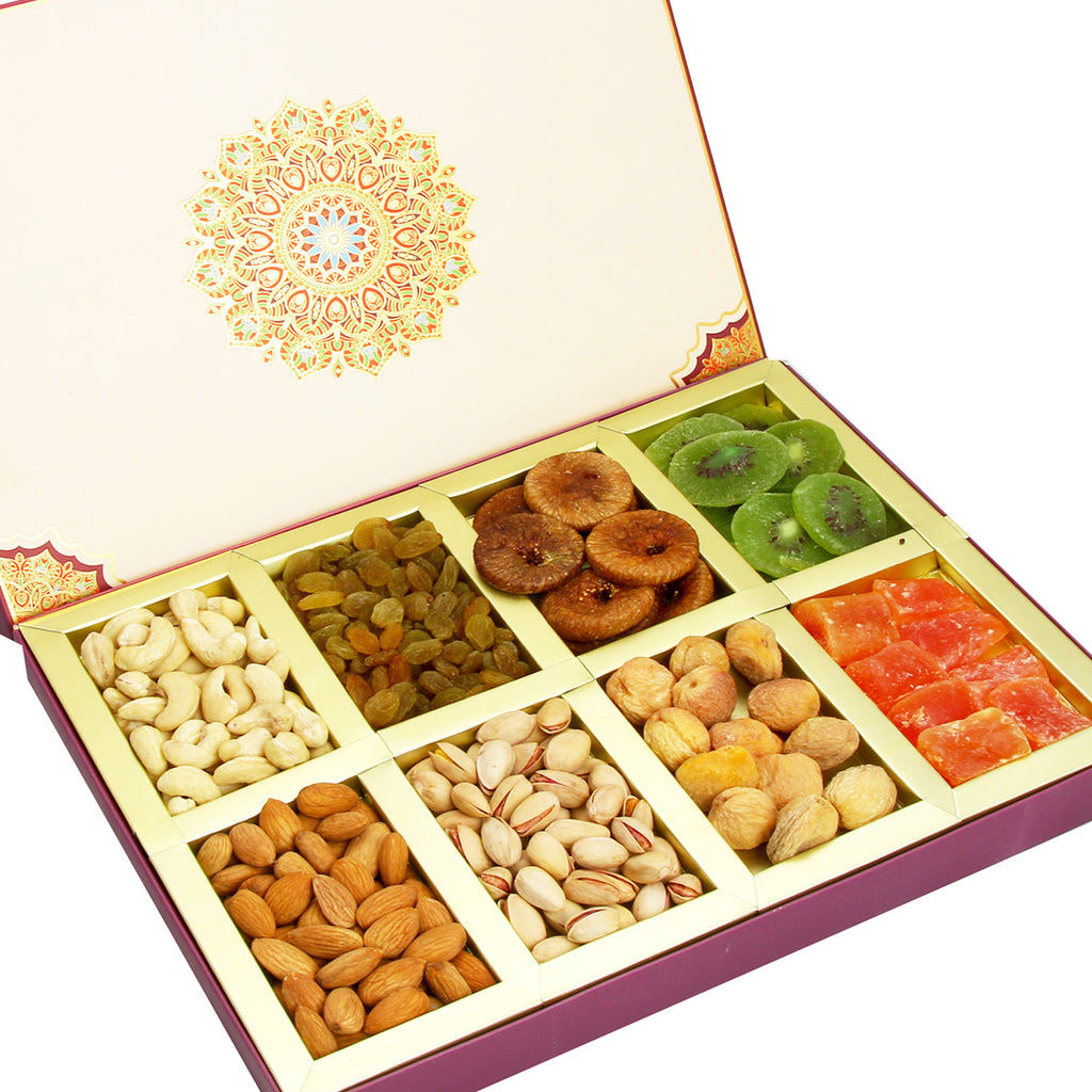  Dryfruits - Fusion 8 part Assorted Dryfruit Box 