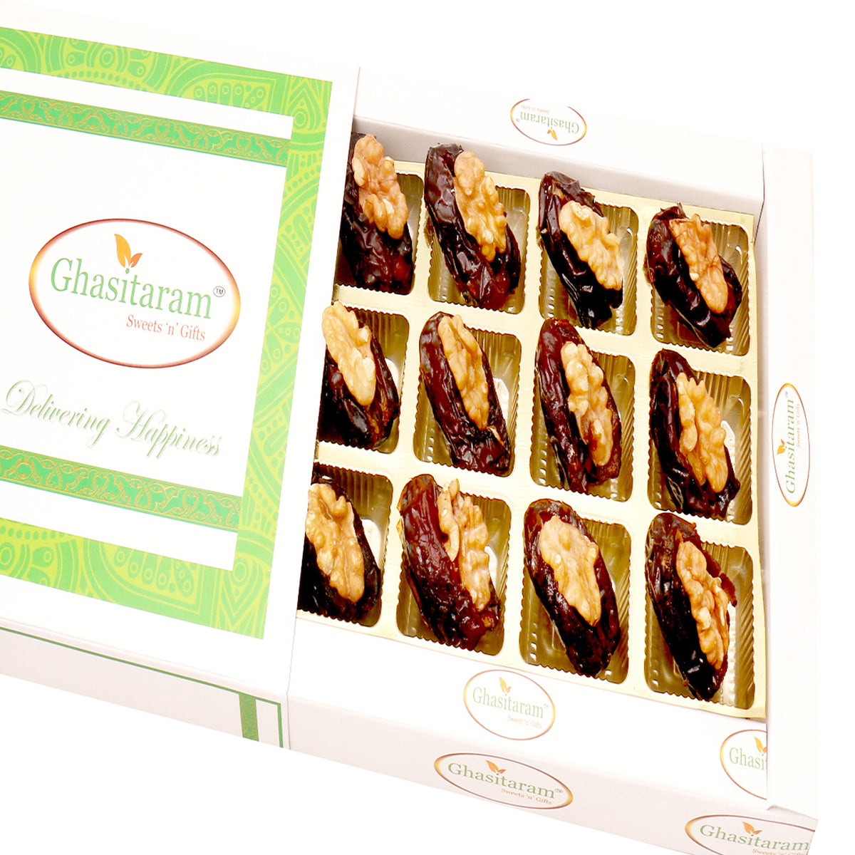 Premum Dates with Walnuts in White Box