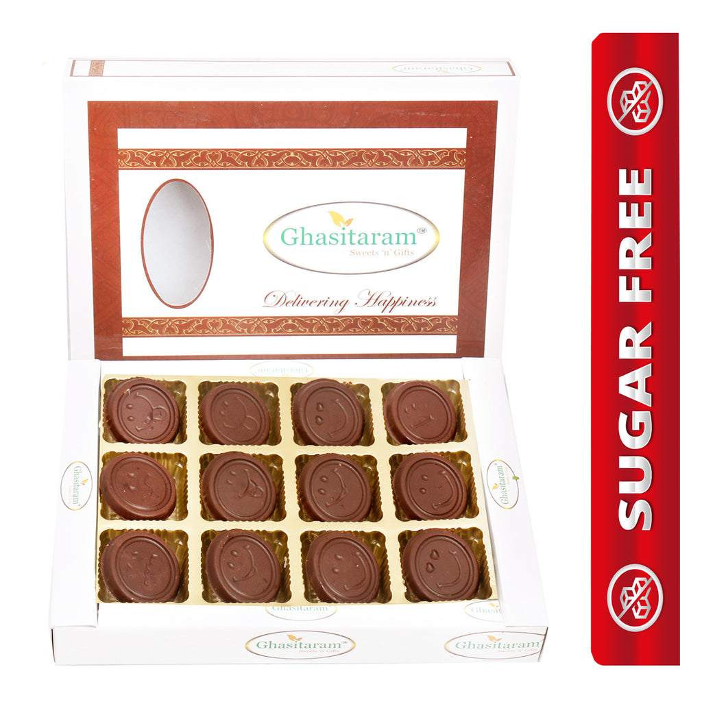 Diwali Gifts - Sugafree Chocolates-Smiley Chococlates in White Box