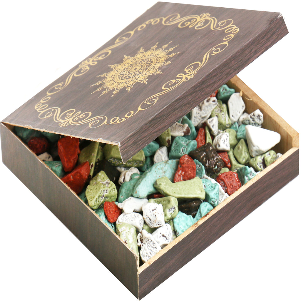 Small Wooden Stone Chocolates Box