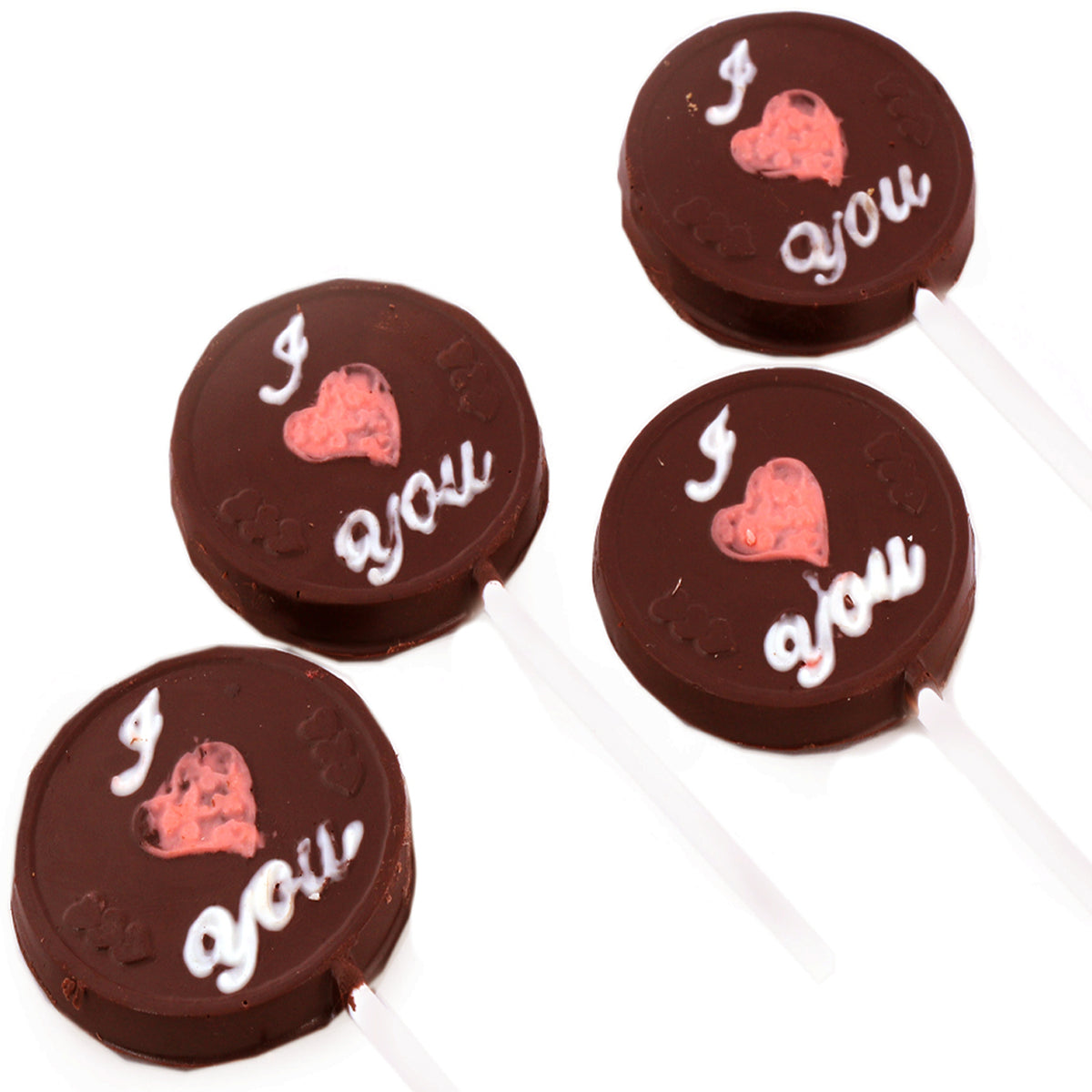 Set of 8 I Love U  Lollies