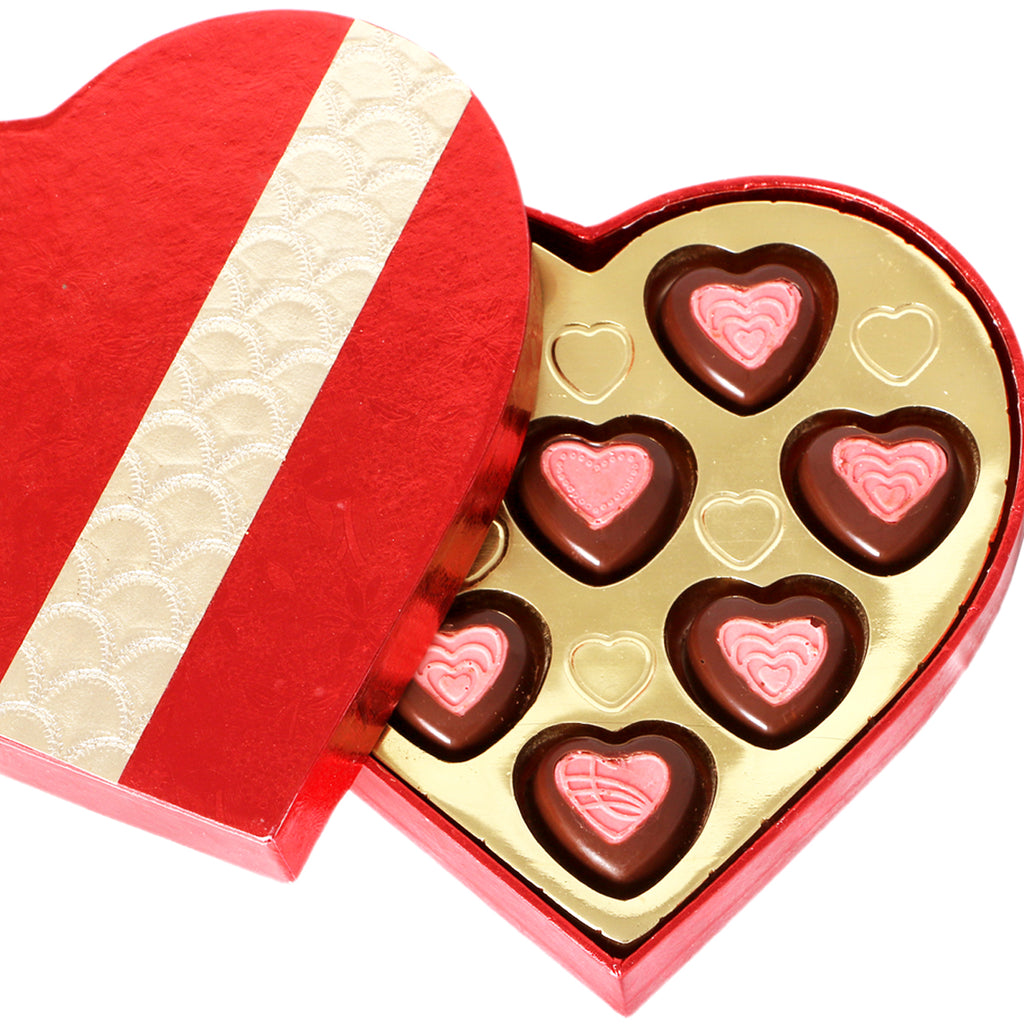 Red and Gold Heart Chocolate Box