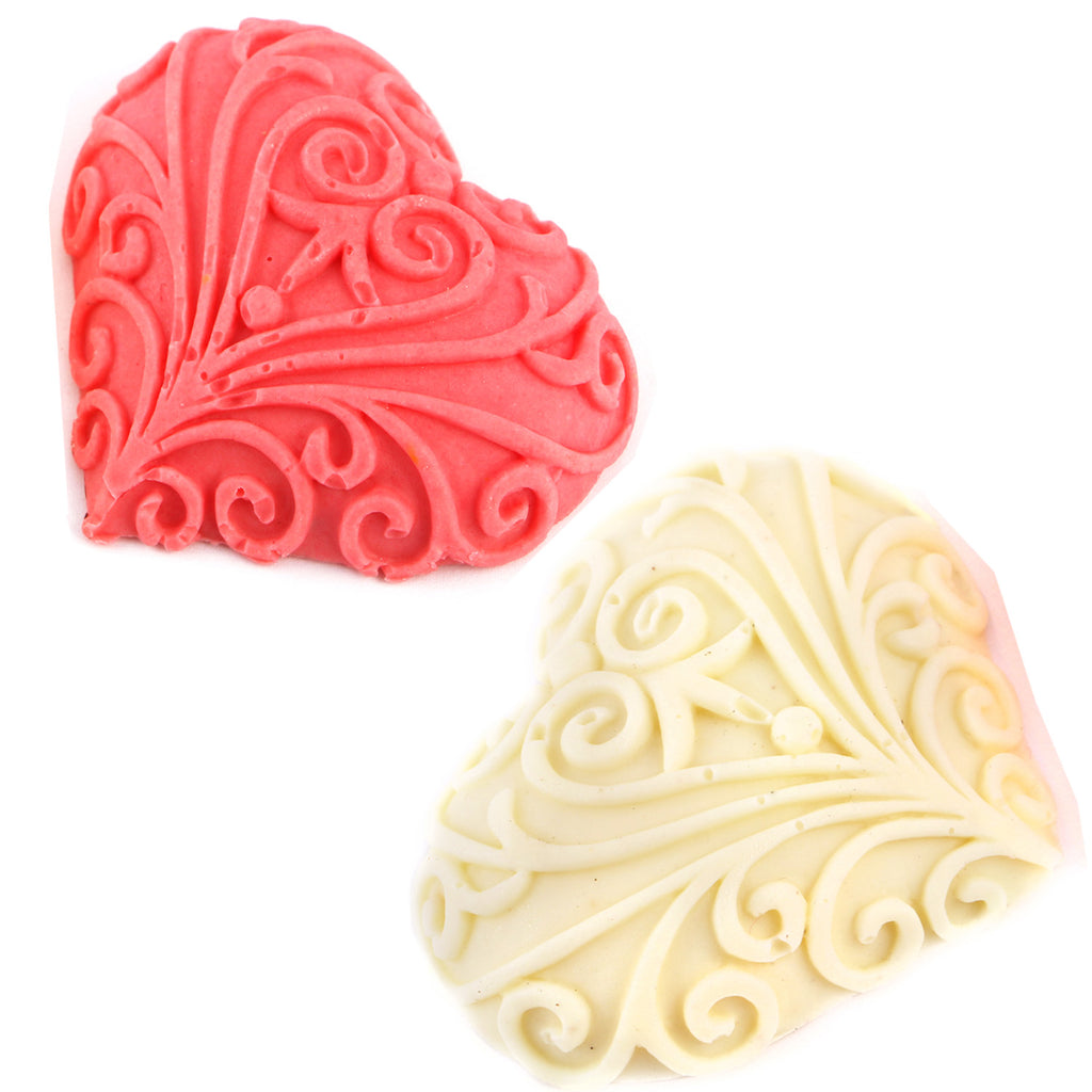 Set of 2 Designer Chocolate Hearts