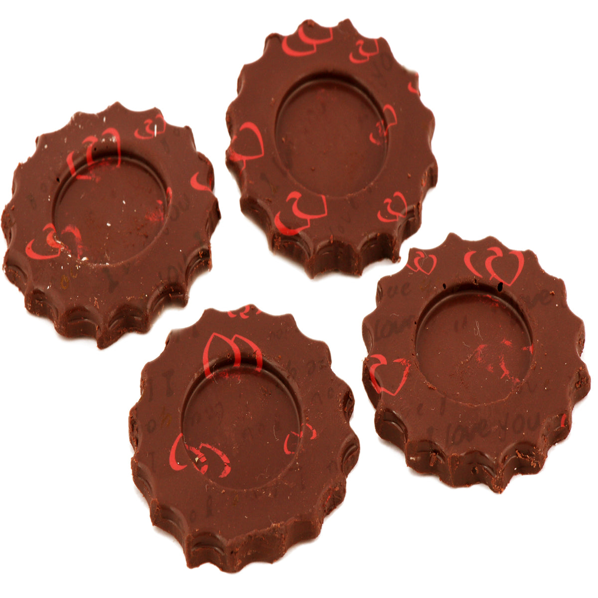 Chocolate-Edible Printed I Love You Flowers