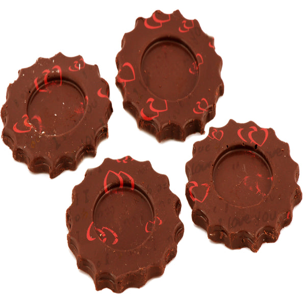 Chocolate-Edible Printed I Love You Flowers