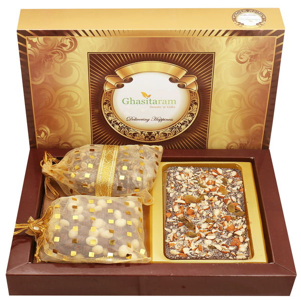 Walnut Chocolate Bark Big with Chocolate Brittles and Nutties
