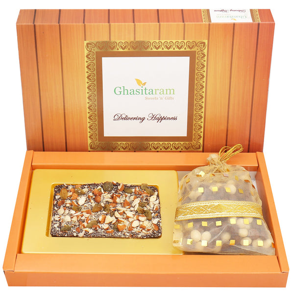 Dark Dryfruit Chocolate Bark Small with Nutties