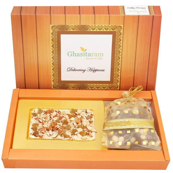 White Dryfruit Chocolate Bark Small with Nutties