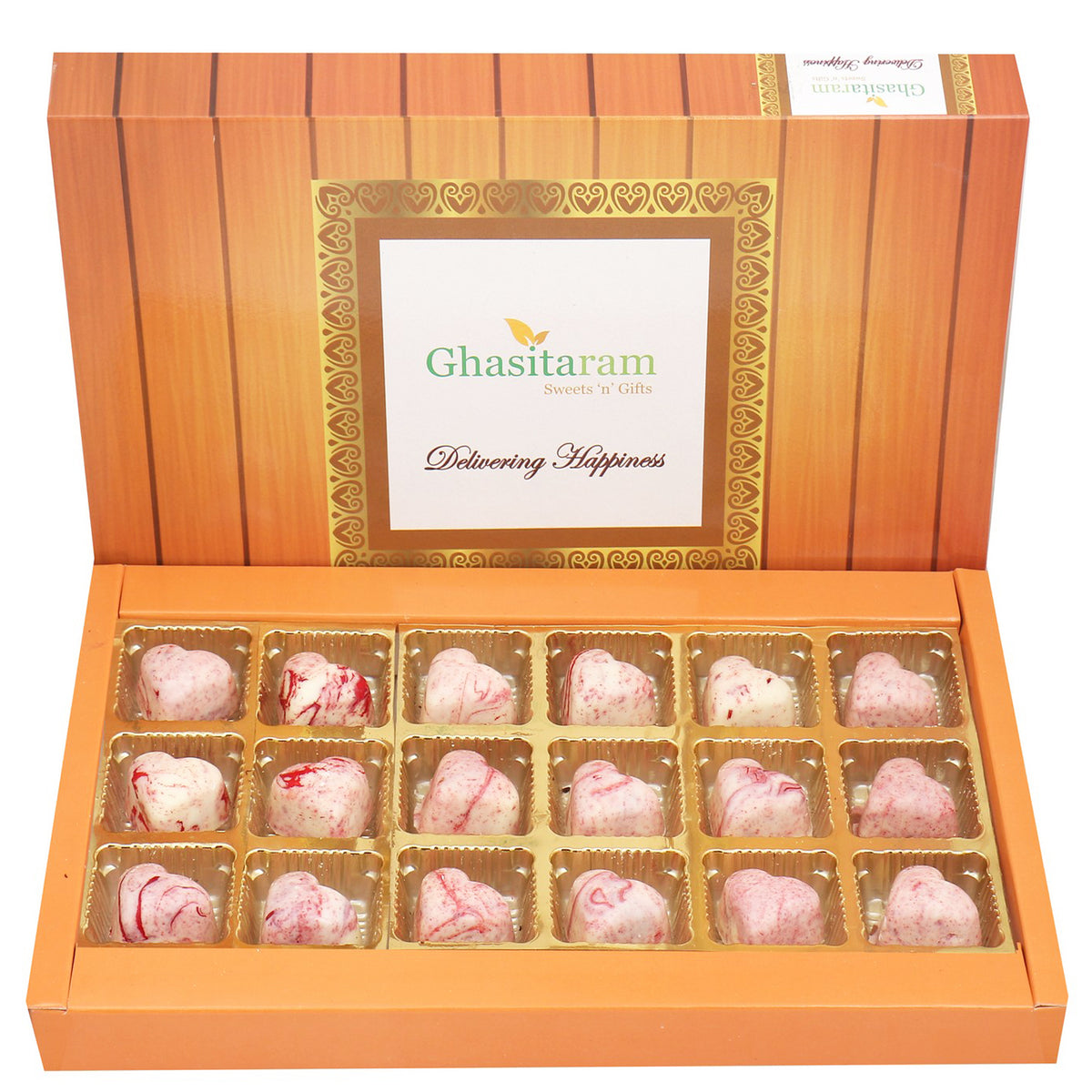 Marble Chocolate  Hearts 18 pcs