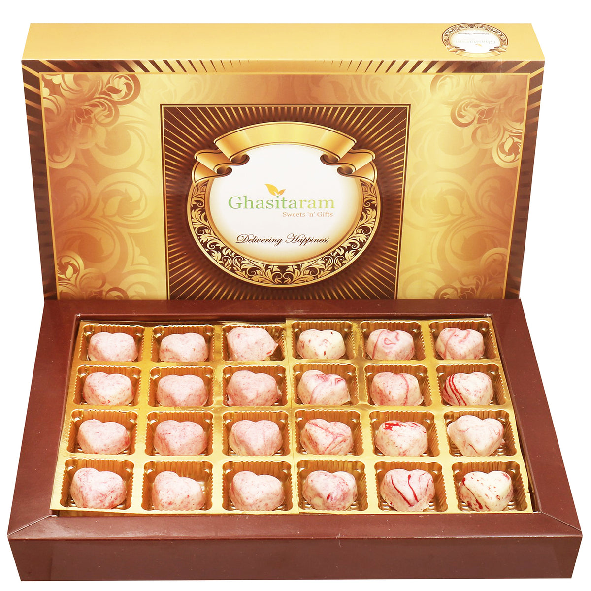 Marble Chocolate  Hearts 24 pcs