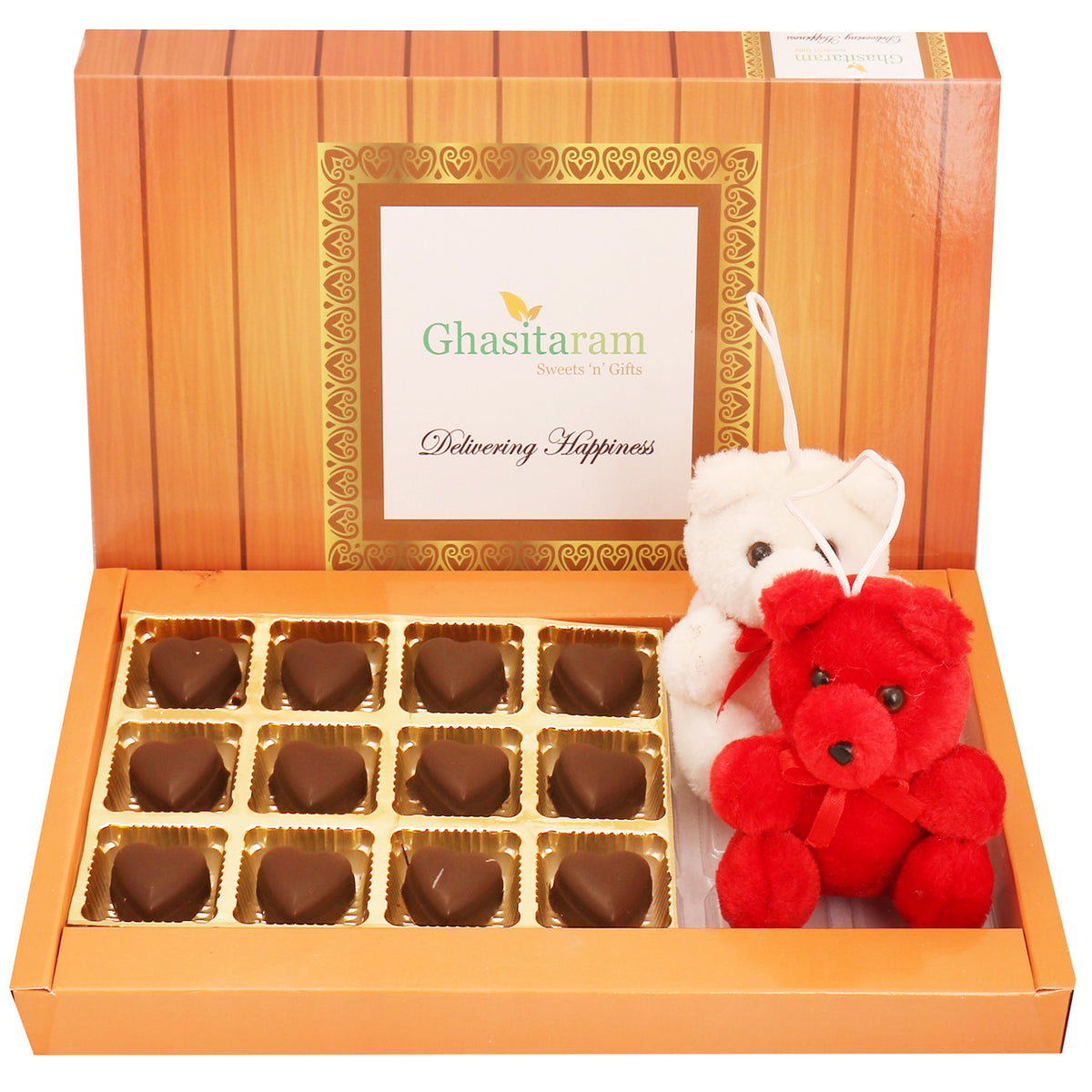 Valentine Sugarfree Chocolates-Hearts with Teddies