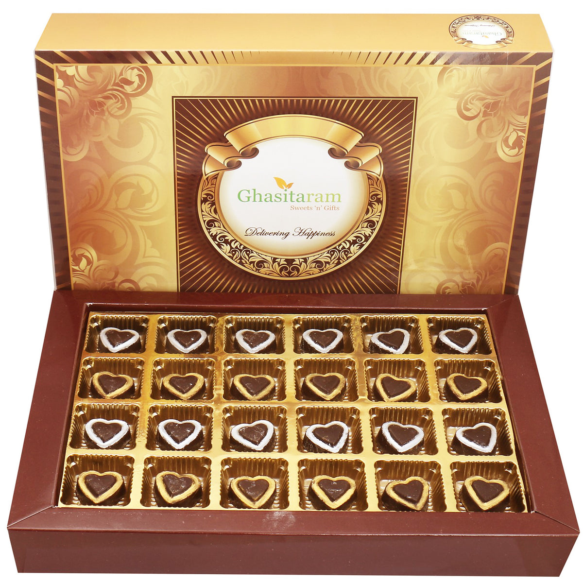 Sheen Chocolate  Hearts 24 pcs