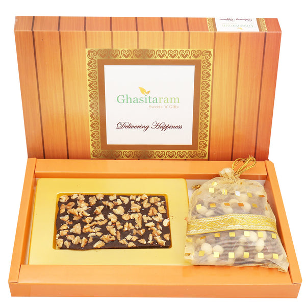 Walnut Chocolate Bark Small with Nutties