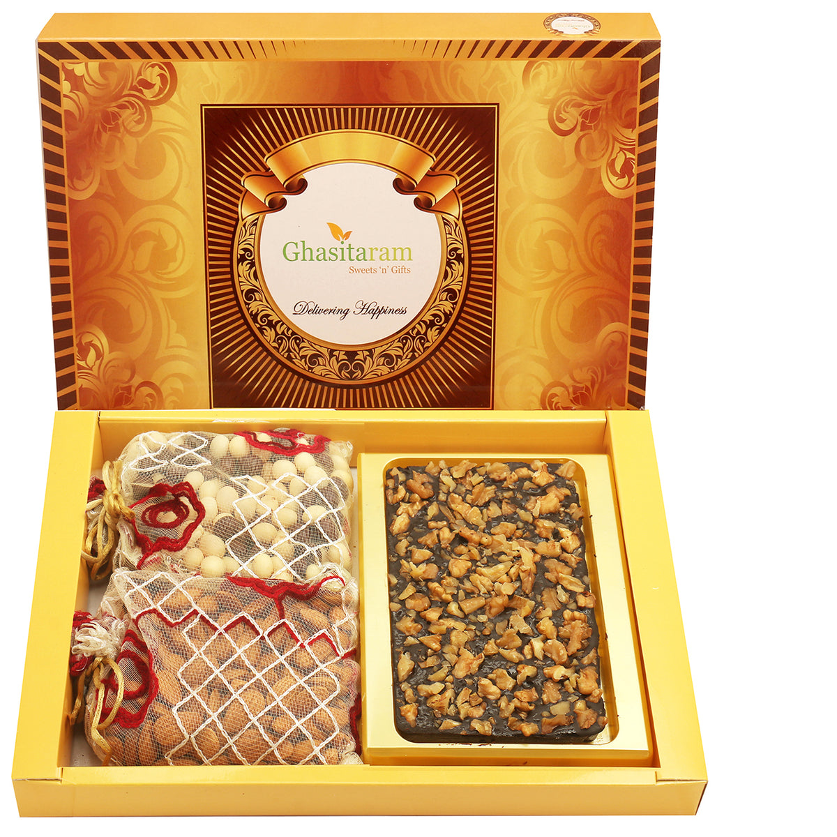 Big Box Of Walnut Chocolate Bark, Almonds and NuttiesPouch