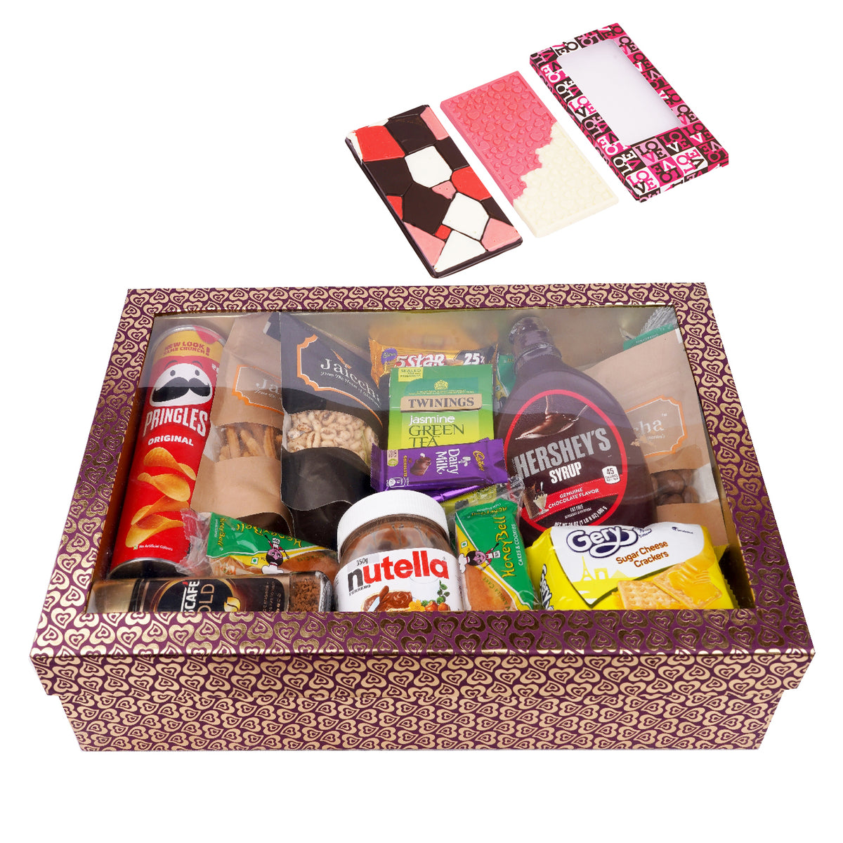 Big Hamper Box of 20 Goodies with 2 Chocolate Bars