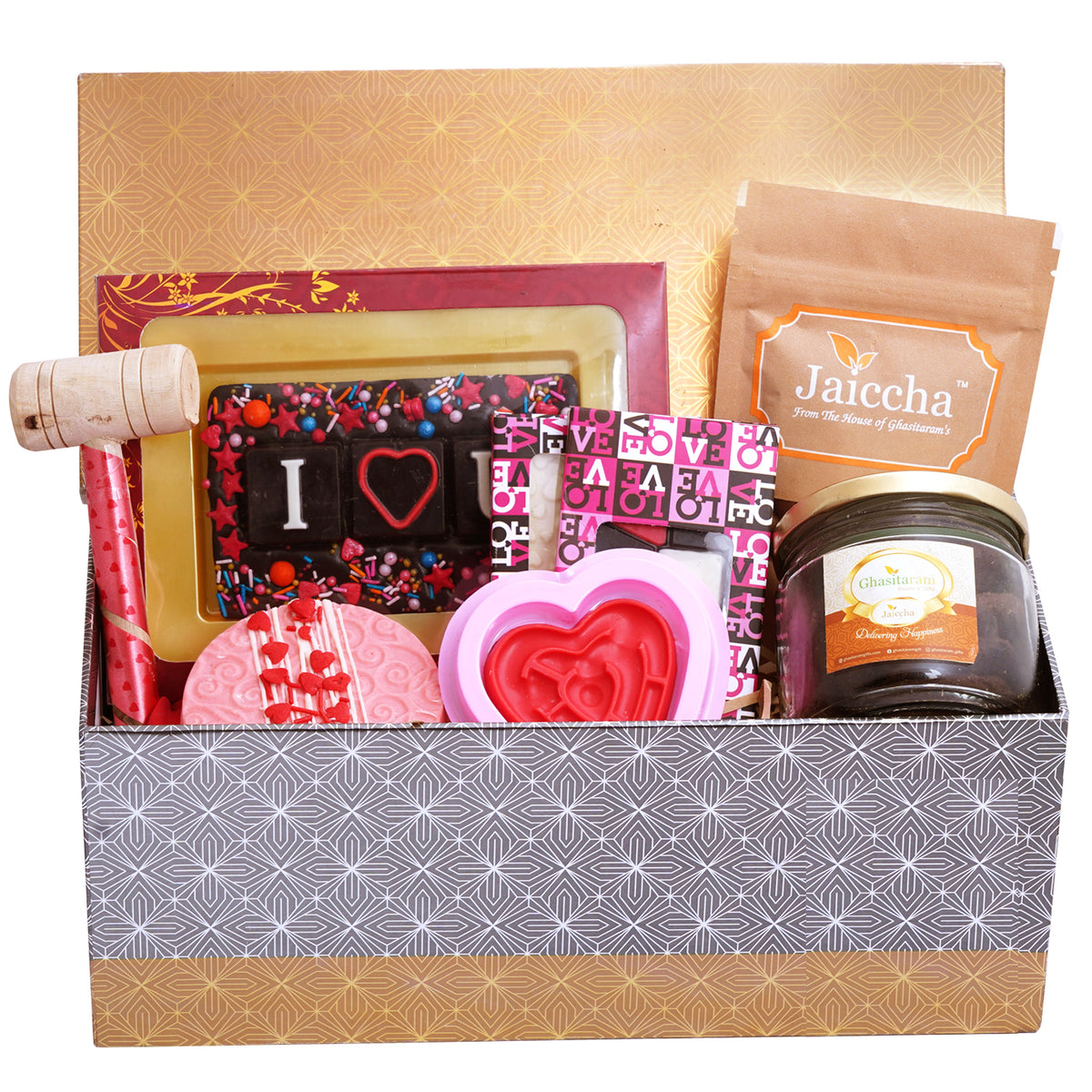 Valentines Golden Rectangle Box