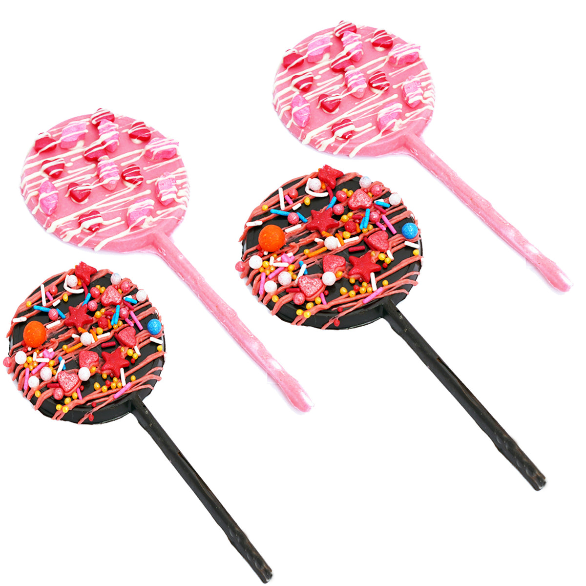 Set of 4 Valentine Lollipops